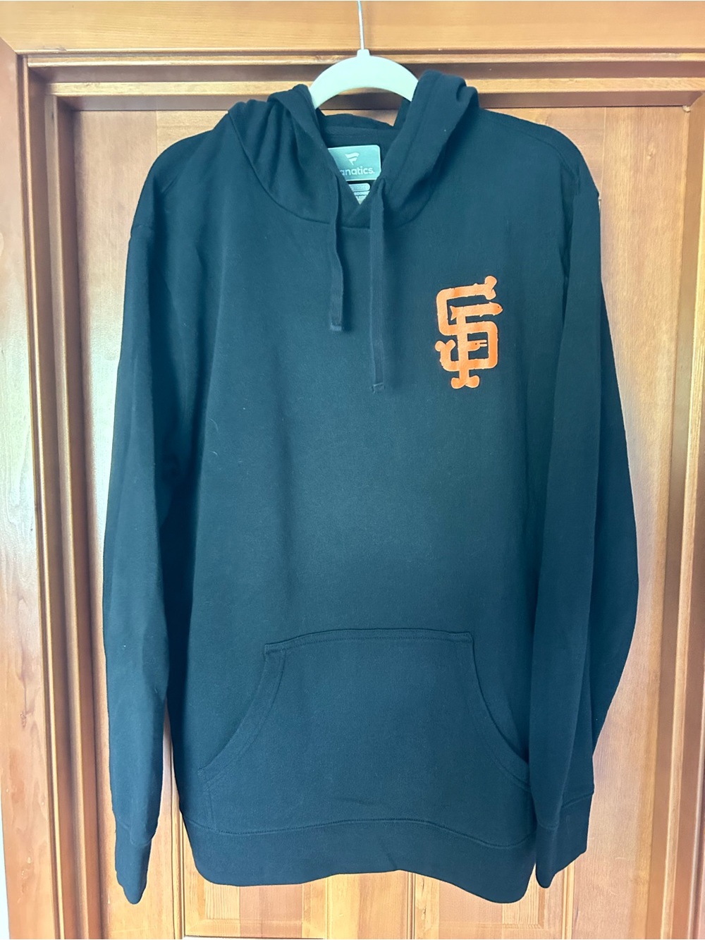 Fanatics Black Crewneck Hoodie with Orange SF Logo